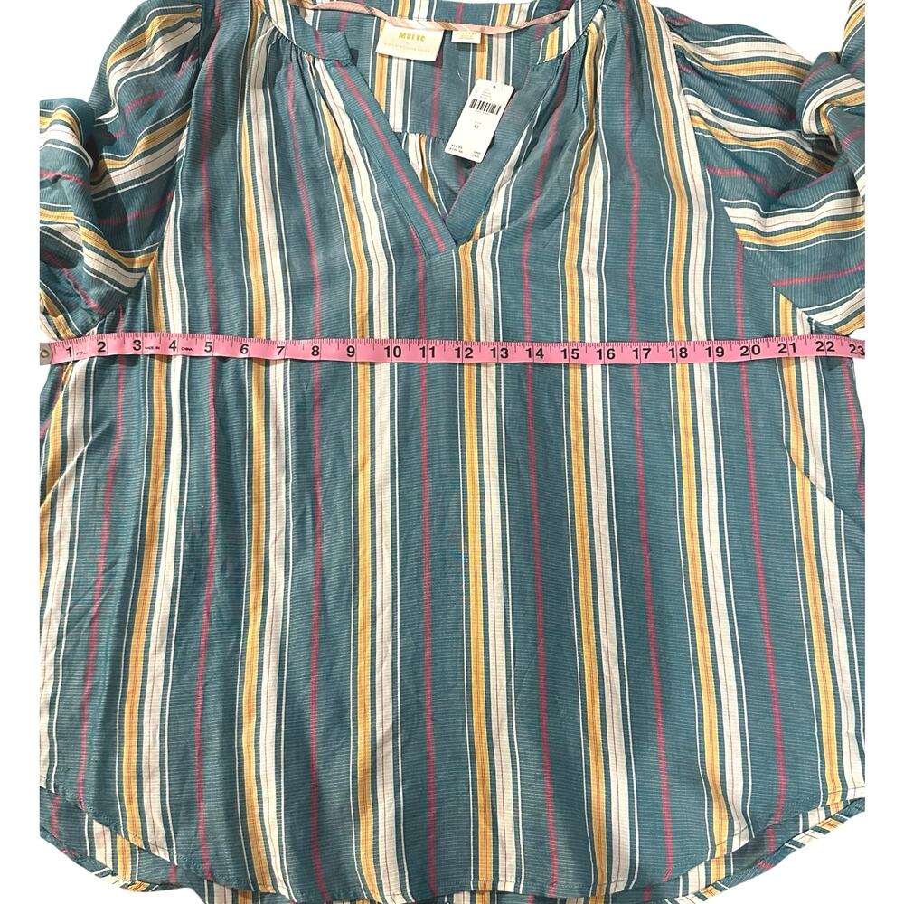 Anthropologie Maeve Byron Striped Blouse - Size XL - Balloon Sleeves -NWT - Picture 9 of 11